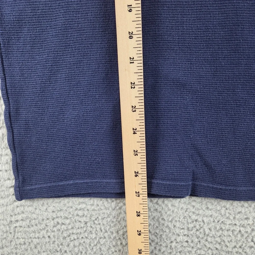 Polo Ralph Lauren‎ Waffle Knit Thermal Shirt Mens 2XL Blue White Pony Sleepwear